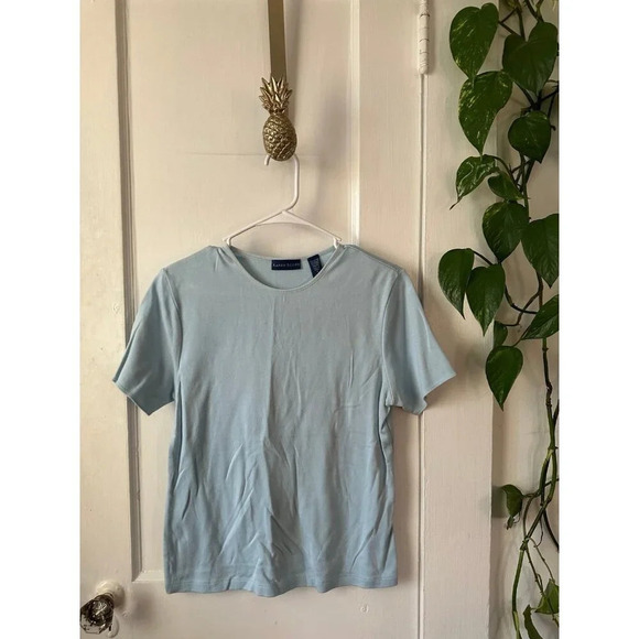 Karen Scott women’s size small blue T-shirt - Picture 1 of 6